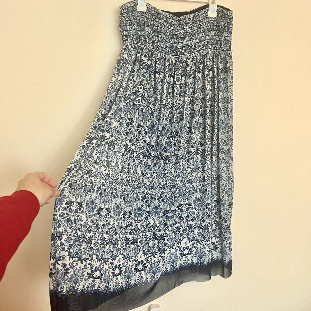 Maxi skirt (blue white)